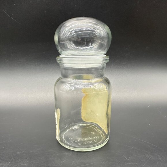 Vintage Bain Mousse Apothecary Jar 1960s Green Vanity Decor Mid Century Storage - Picture 4 of 12